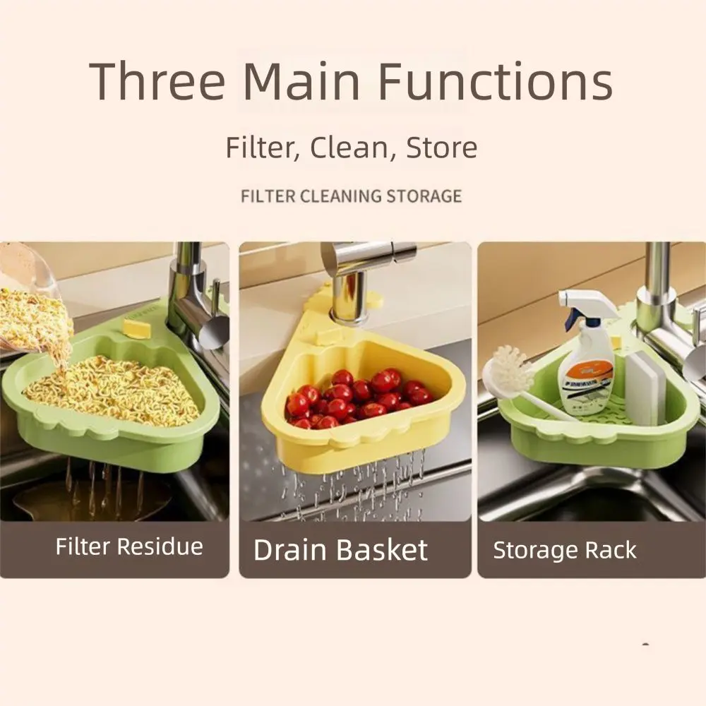 Multifunctional Sink Hanging Strainer Basket Kitchen Waste Collector Openable Bottom Cover Food Residue Separator Giraffe