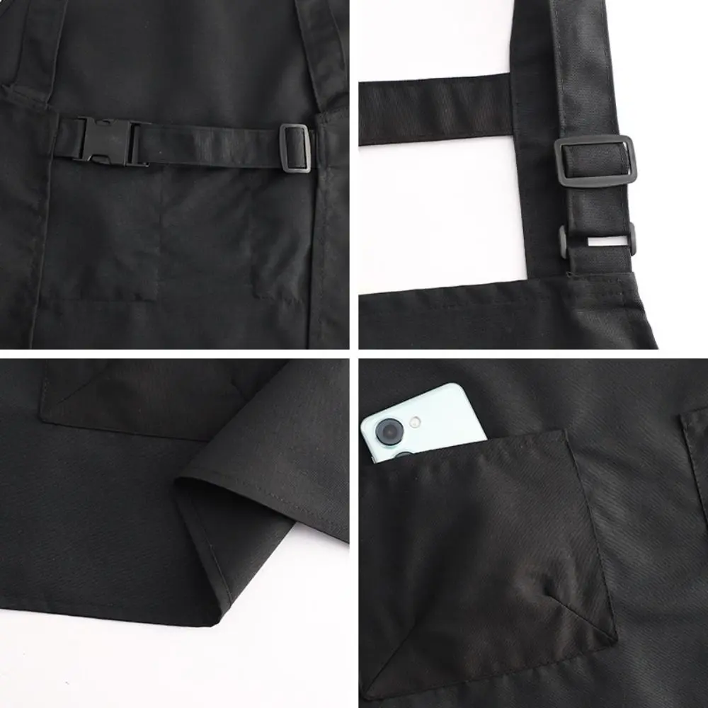 Canvas Household Cooking Apron Oil-proof Sleeveless Baking Overalls Adjustable Straps Waterproof Working Clothes for Women Men