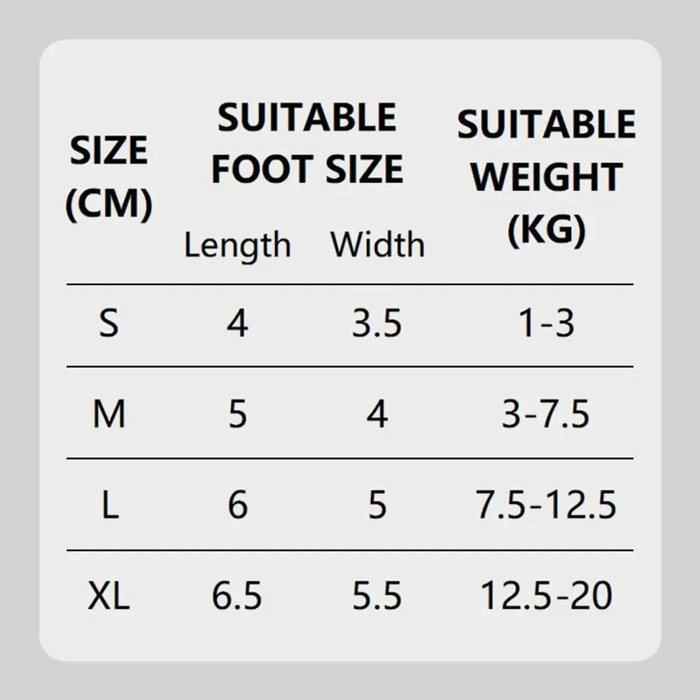 4PCS Cute Waterproof Winter Dog Shoes Warm Soft Sole Puppy Boots Anti-Slip Adjustable Pet Paw Protectors for Small Dog Chihuahua