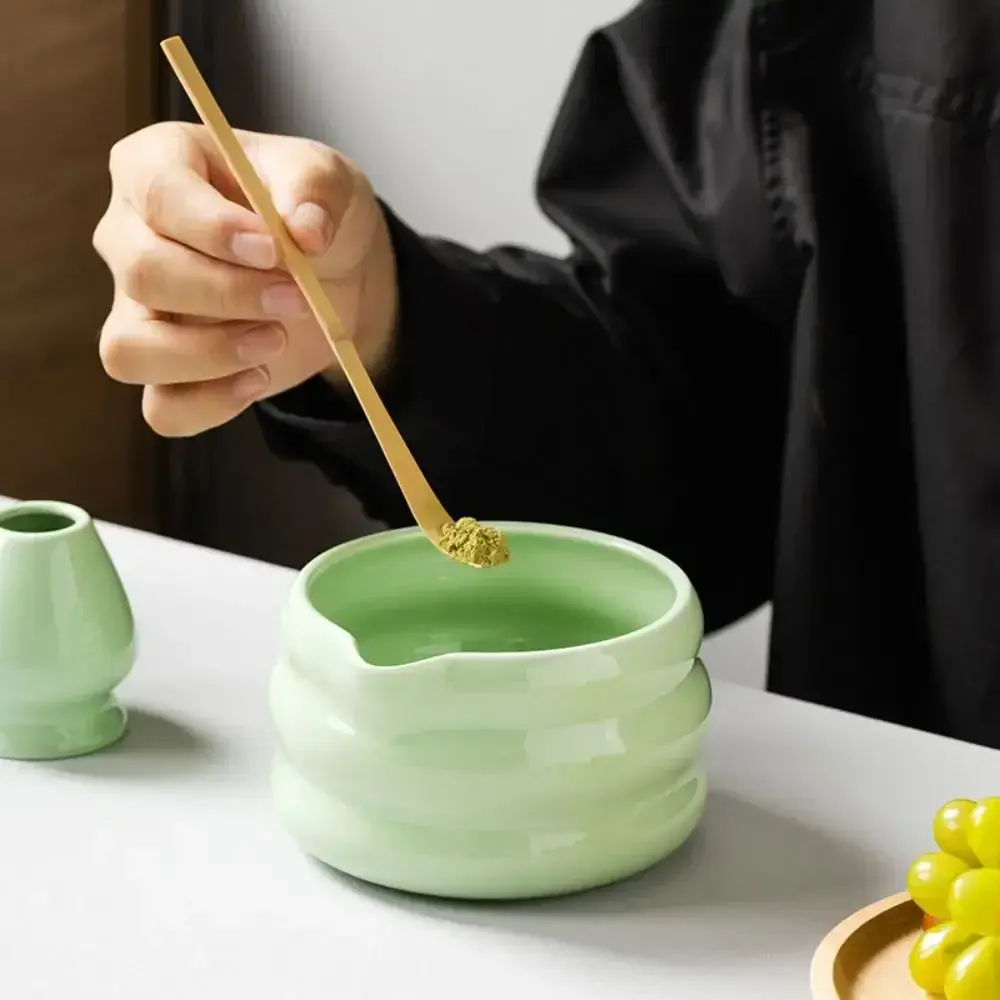 Ceramic Matcha Tea Set Smooth Large Capacity Tea Wash Bowls Durable High Temperature Resistant Matcha Bowl