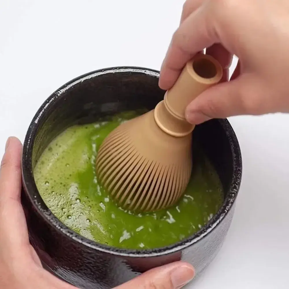 New Resin Matcha Whisk With Whisk Holder Smooth Resin Whisk Portable Reusable Matcha Whisk Set Tea Set Accessories