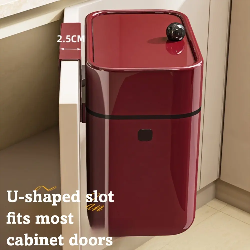 Large Capacity Kitchen Garbage Can Ergonomic Design Long Tube Waste Trash Can Wall-Mounted Food Waste Toilet Food Waste Disposal