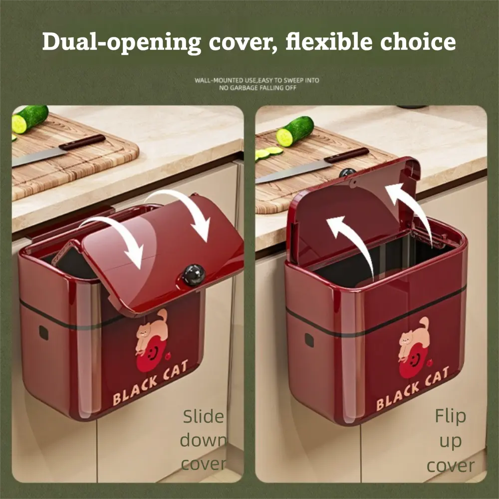 Large Capacity Kitchen Garbage Can Ergonomic Design Long Tube Waste Trash Can Wall-Mounted Food Waste Toilet Food Waste Disposal