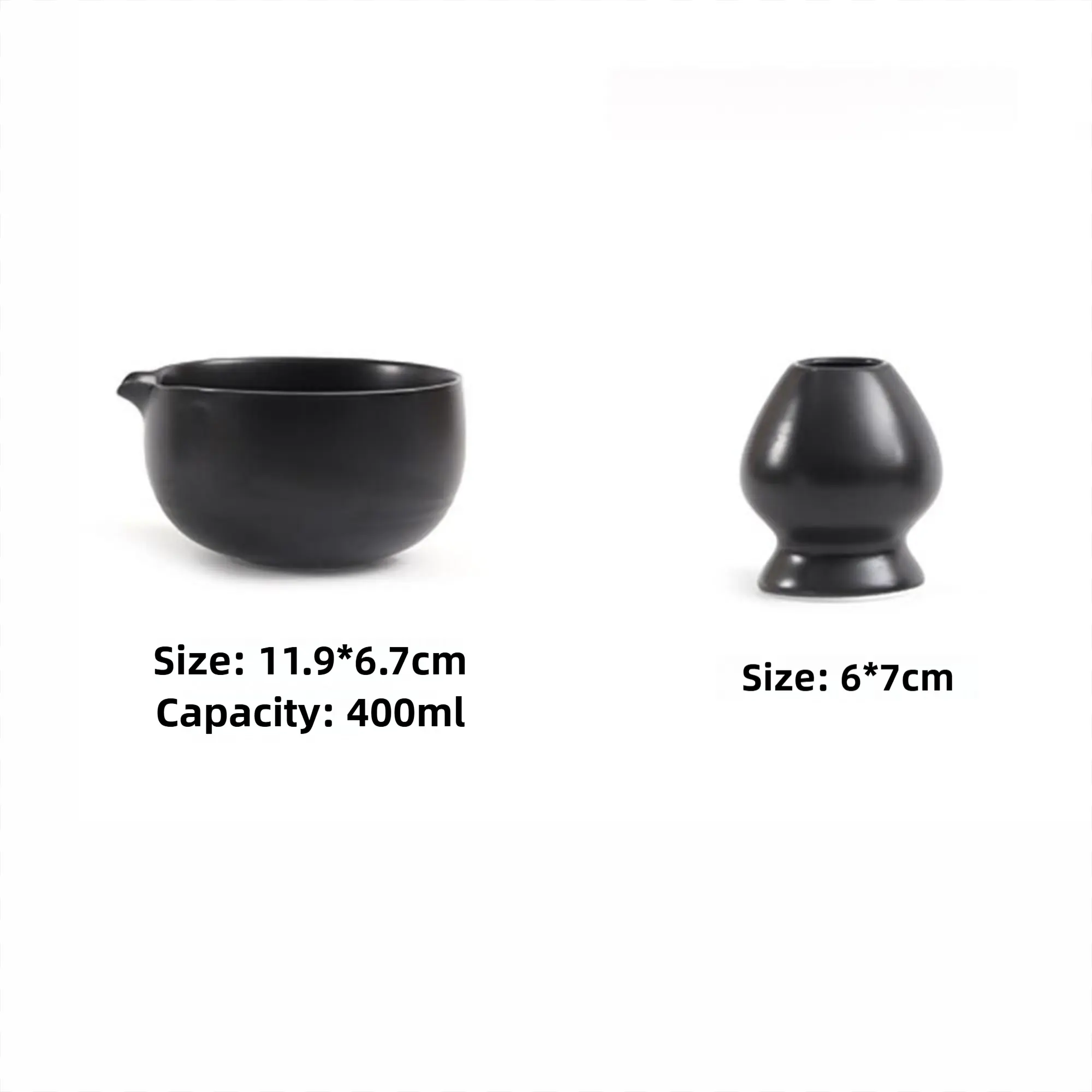 Ceramic Matcha Tea Set Large Capacity High Temperature Resistant Matcha Bowl Smooth Durable Tea Ceremony Tool Teaware