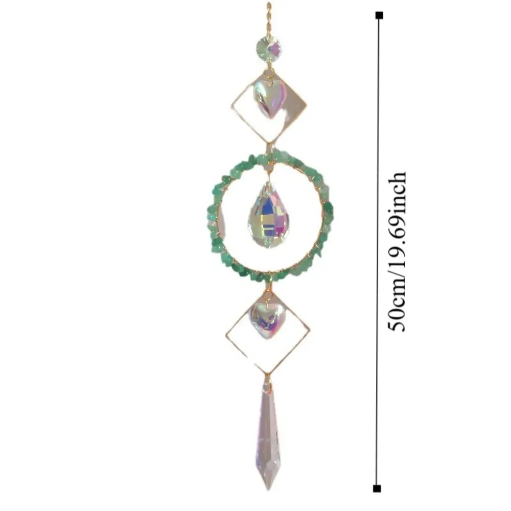 Colorful Star Moon Crystal Sun Catcher Stained Glass Balcony Yard Hanging Wind Chimes Party Decor Rainbow Prism