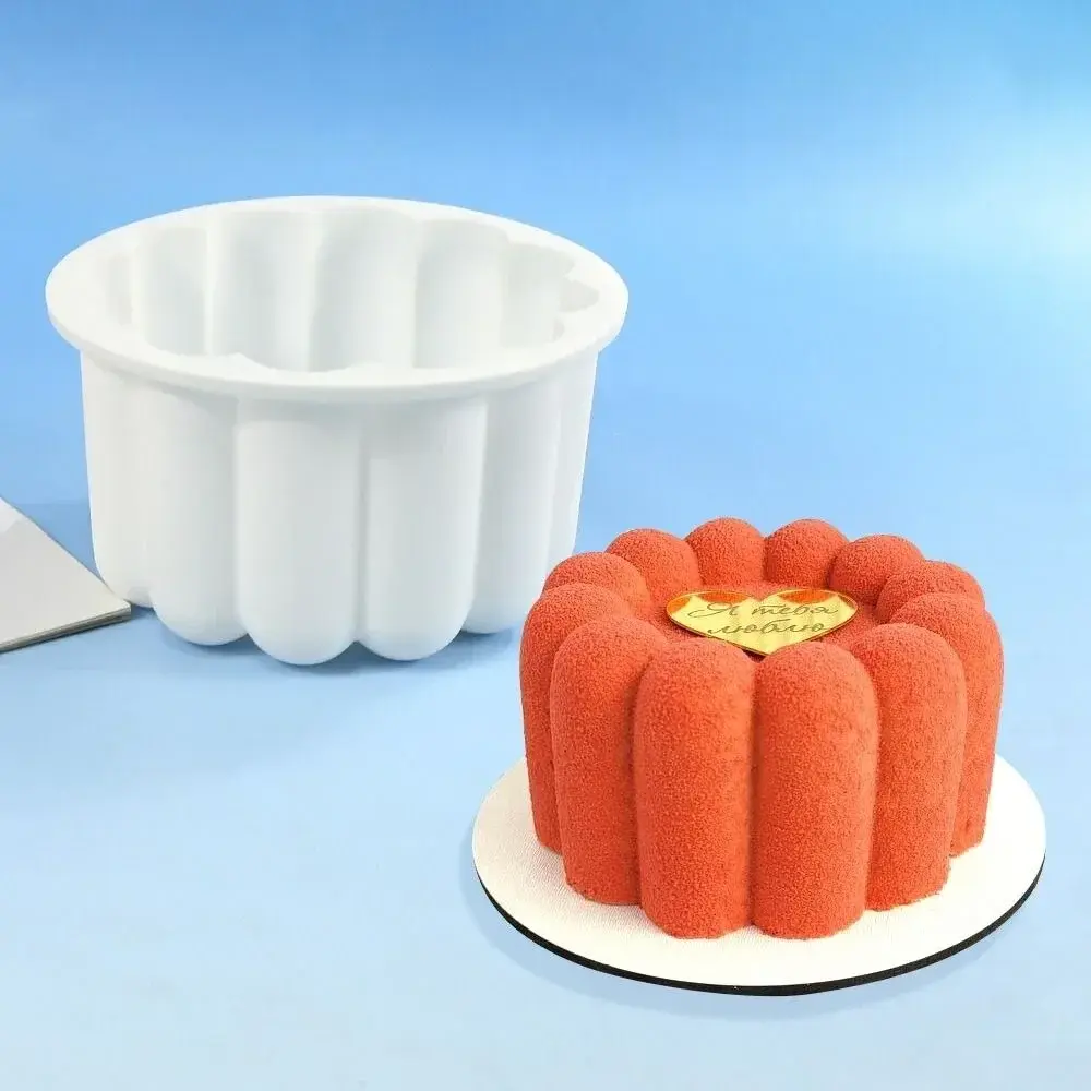 Round Flower Design Bento Cake Silicone Mold Dessert Making Gypsum Making Chocolate Mousse Mould Pudding Mold Silicone Material