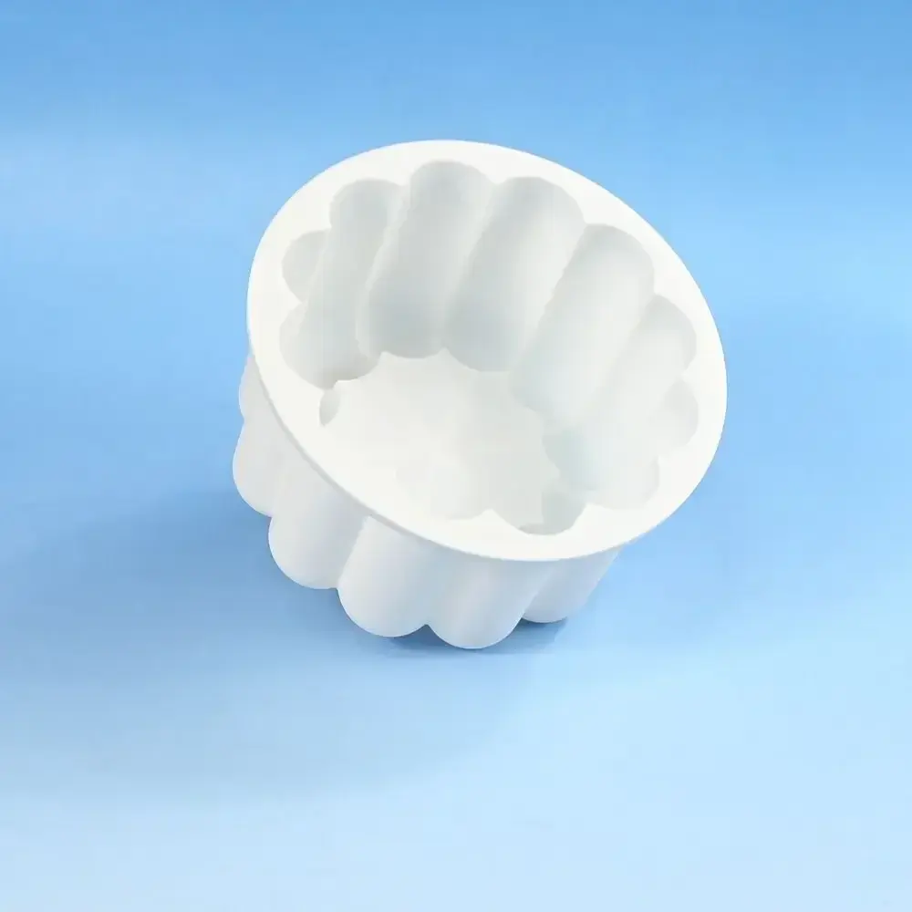Round Flower Design Bento Cake Silicone Mold Dessert Making Gypsum Making Chocolate Mousse Mould Pudding Mold Silicone Material