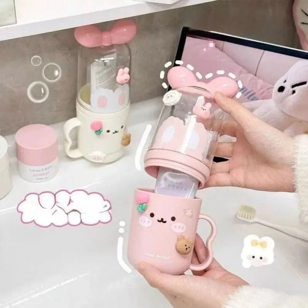 Cute Travel Toothbrush Holder Cartoon Mouthwash Cup Toothbrush Storage Box Household Wash Cup For Children