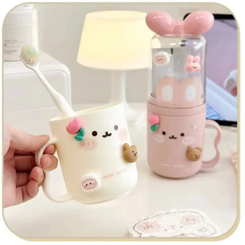 Cute Travel Toothbrush Holder Cartoon Mouthwash Cup Toothbrush Storage Box Household Wash Cup For Children