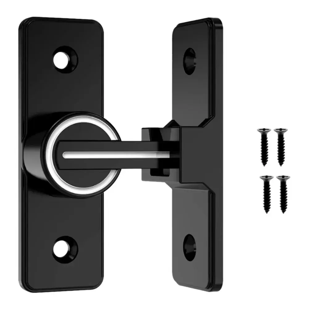 Durable Luminous Door Latch 90 Degree Zinc Alloy Gate Latches Heavy Duty Hardware Cabinet Door Lock Sliding Door