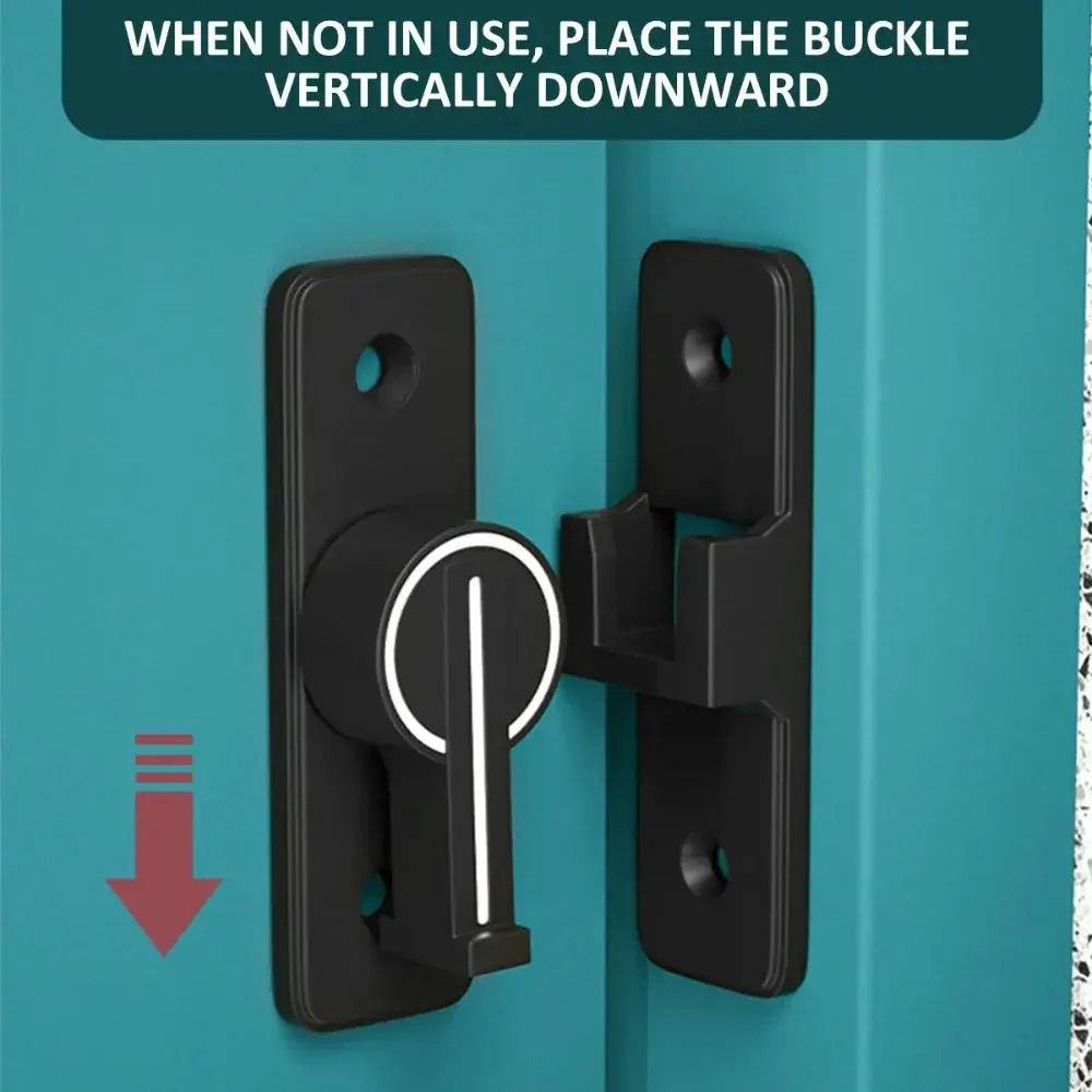 Durable Luminous Door Latch 90 Degree Zinc Alloy Gate Latches Heavy Duty Hardware Cabinet Door Lock Sliding Door