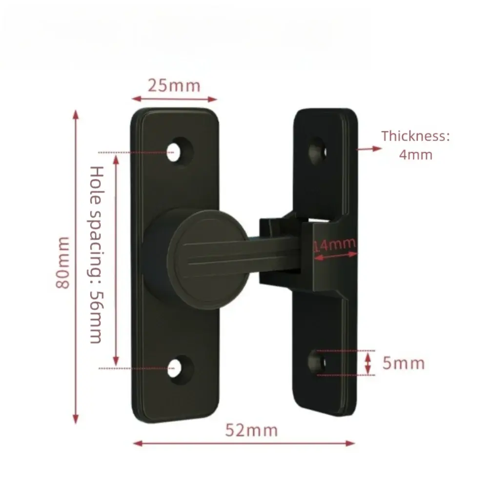 Durable Luminous Door Latch 90 Degree Zinc Alloy Gate Latches Heavy Duty Hardware Cabinet Door Lock Sliding Door