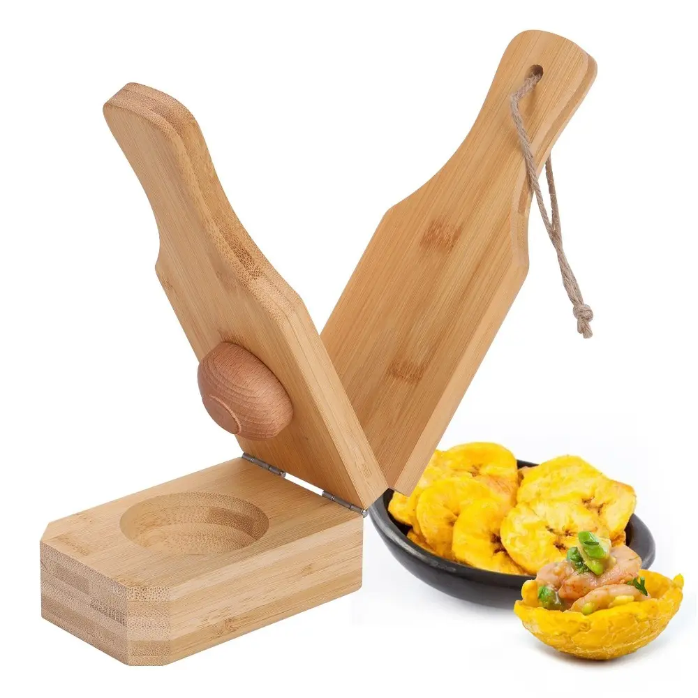 Hot 2 in 1 Banana Crusher Easy Storage Portable Banana Smasher Wooden Banana Cake Making Tool Home Use