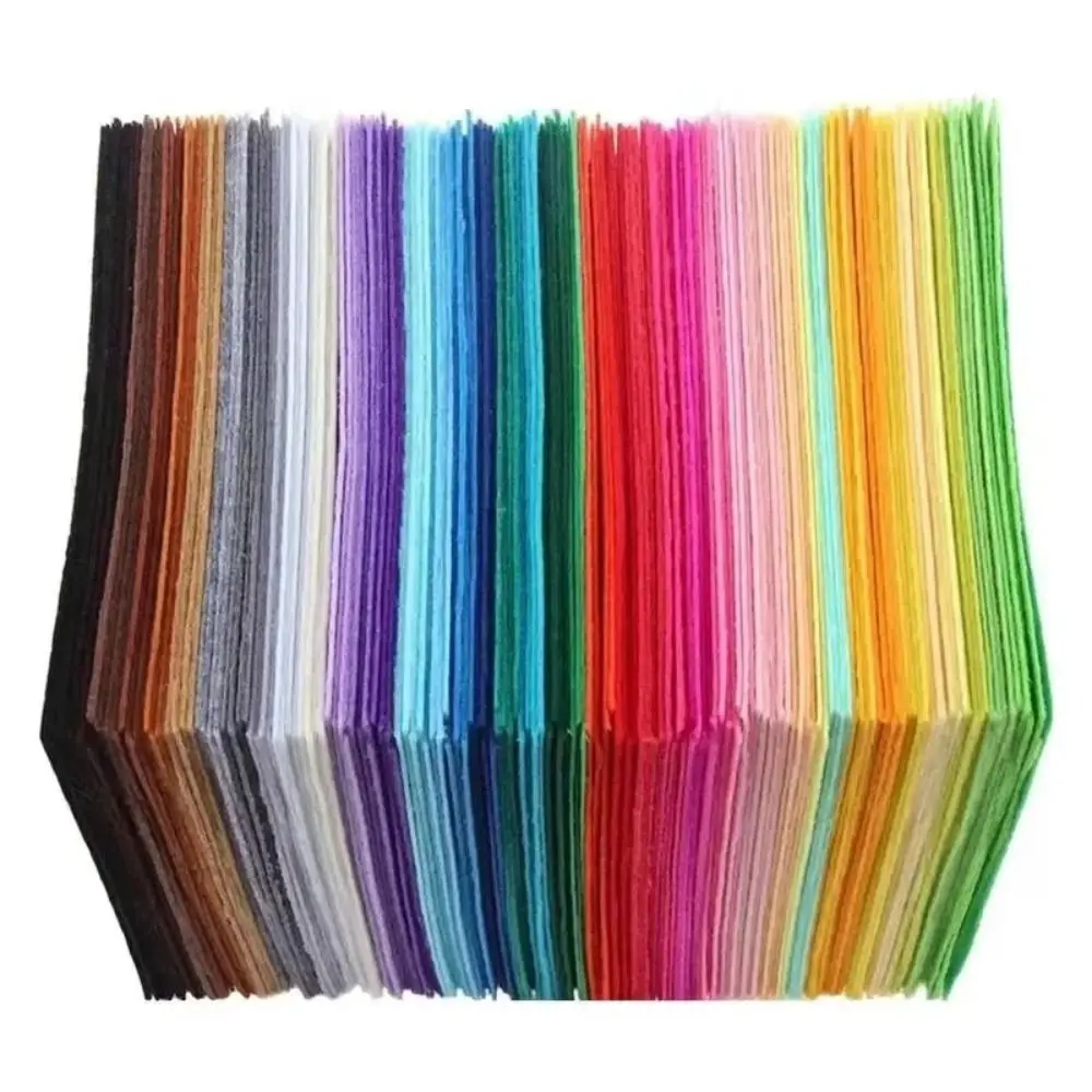 40Pcs Colorful Felt Fabric Sheet Squares Handicraft Non Woven Fabric Durable 1mm Thick Handmade Fabri Sewing DIY Craft