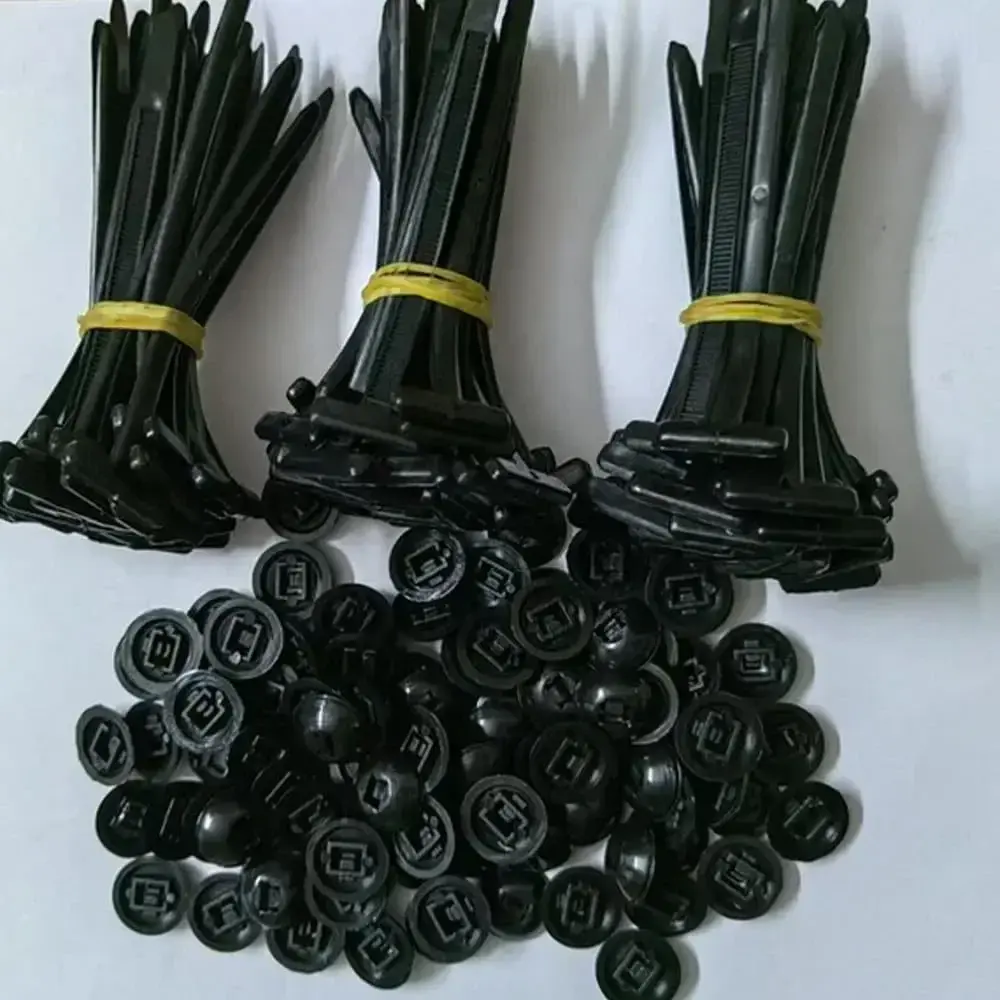 20/50100Pcs Multipurpose Nylon Universal Cable Tie Buckle Self-Locking Cable Tie Retainer Heavy Duty Nylon Zip Ties Nylon Buckle