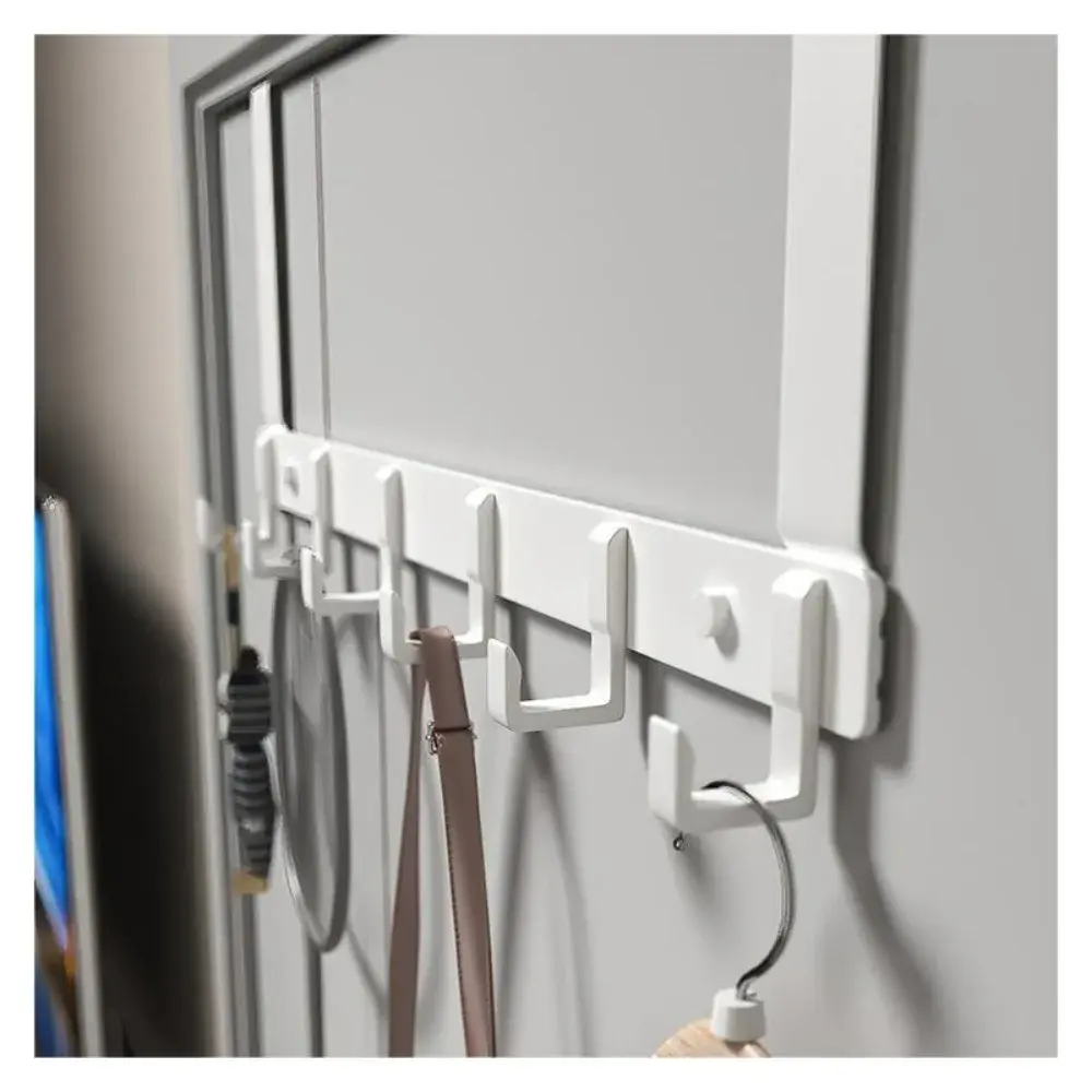 Punch-Free Hooks Over The Door 6 Hook Storage Holder Wall Hanging Clothes Hanger Coat Hat Towel Hanger Bedroom Organizer Storage