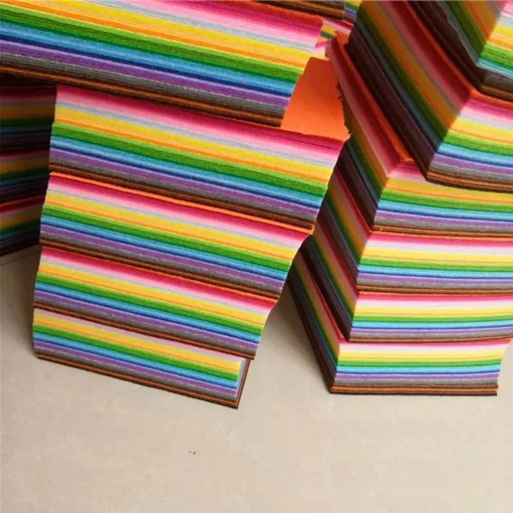 40Pcs Colorful Felt Fabric Sheet Squares Handicraft Non Woven Fabric Durable 1mm Thick Handmade Fabri Sewing DIY Craft