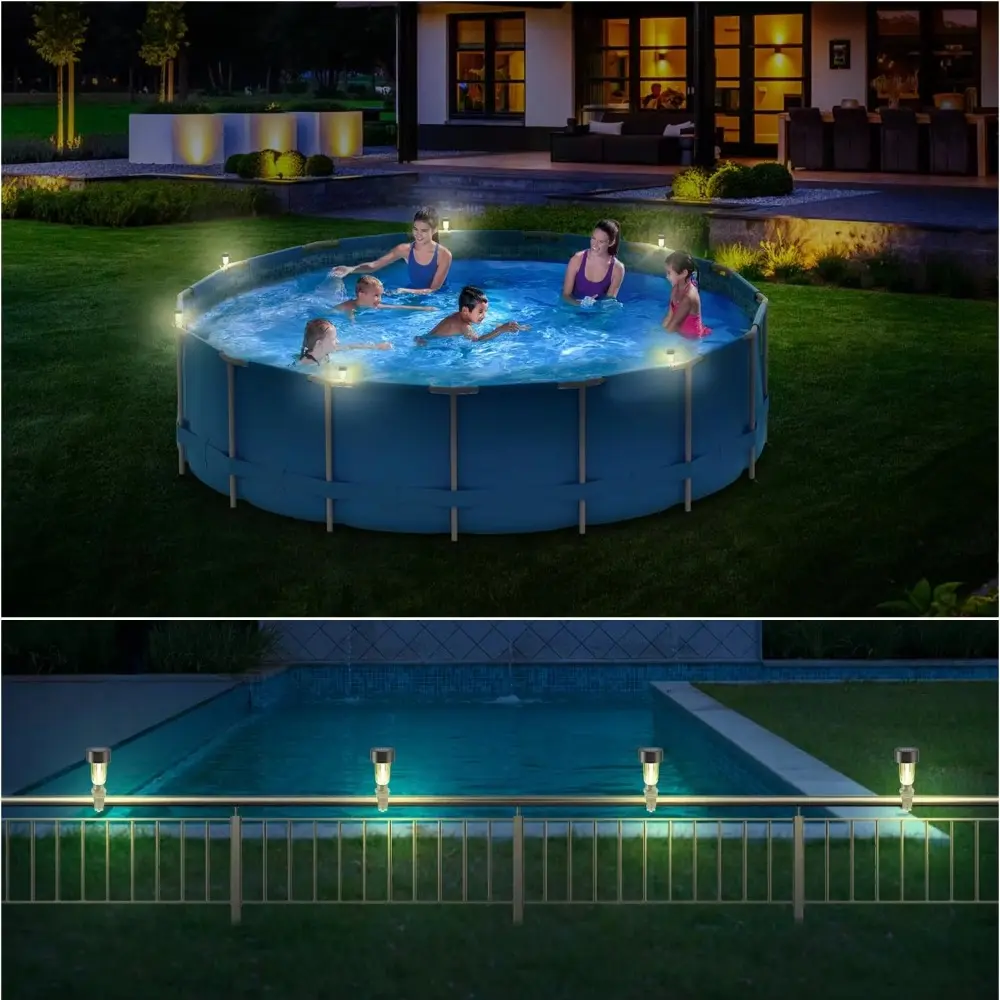 New Outdoor Solar Pool Light Waterproof Warm Light Night Light LED Solar Lamp For Swimming Pool