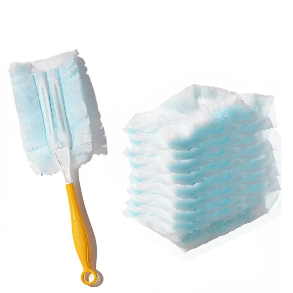 10 Count Cleaning Electrostatic Duster Refills with 1Pcs Handle Multi-Surface Microfibre Duster Adsorption for Swiffer Duster