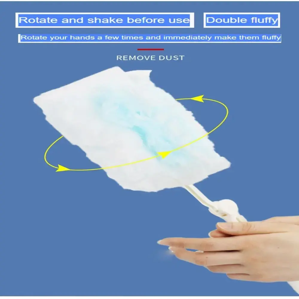10 Count Cleaning Electrostatic Duster Refills with 1Pcs Handle Multi-Surface Microfibre Duster Adsorption for Swiffer Duster