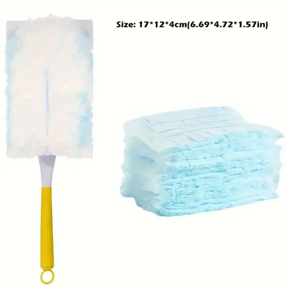 10 Count Cleaning Electrostatic Duster Refills with 1Pcs Handle Multi-Surface Microfibre Duster Adsorption for Swiffer Duster