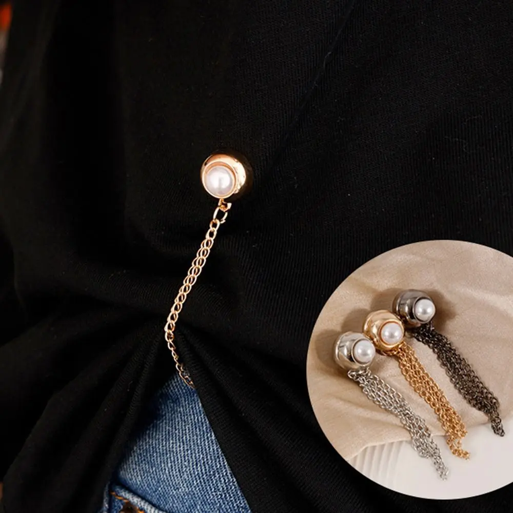 3PCS Multi-Purpose Chain Brooch Buckle Clothing Shawl Clips  Pinless Brooch for Women Clothes Hijab Pins Shirt Accessories