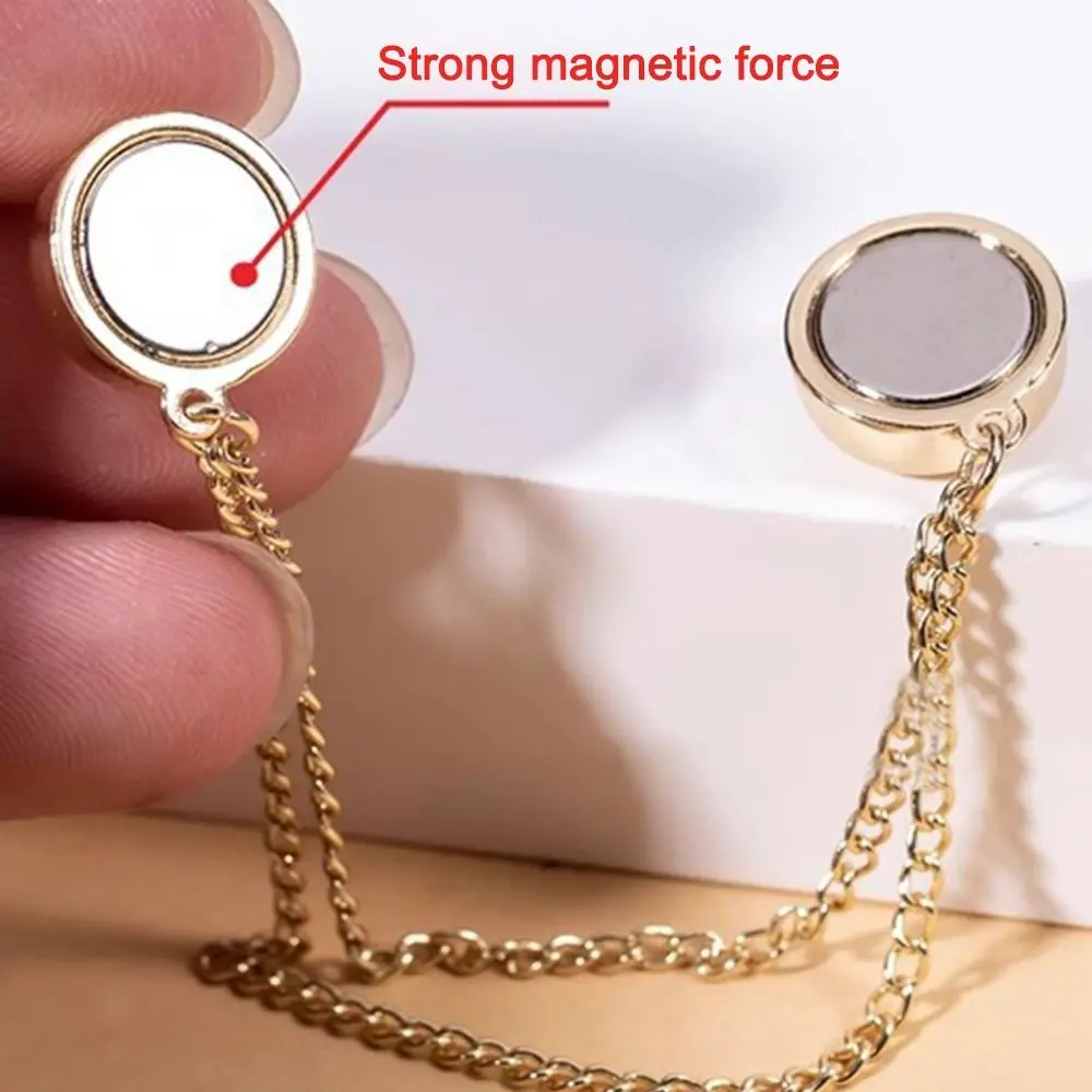 3PCS Multi-Purpose Chain Brooch Buckle Clothing Shawl Clips  Pinless Brooch for Women Clothes Hijab Pins Shirt Accessories