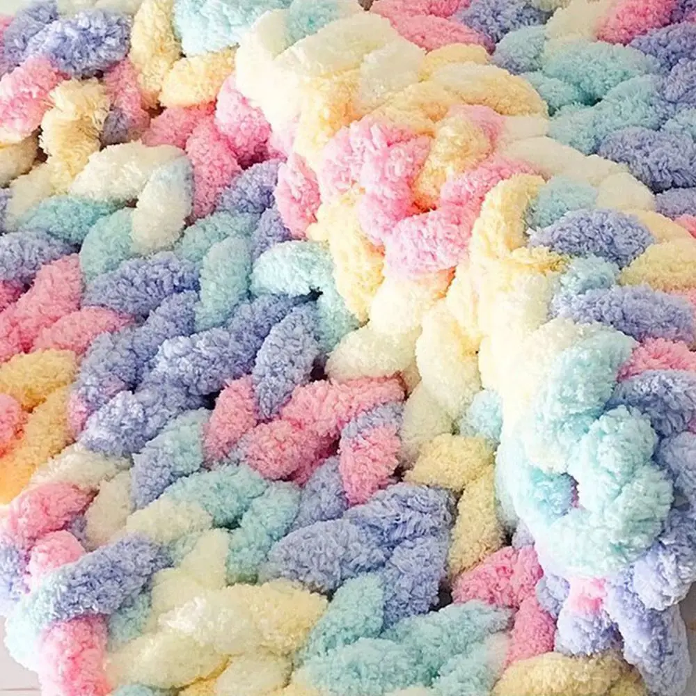250g/Ball Multicolor Chenille Yarns for Knitting and Crochet Blanket Cushion Chunky Thick Line Soft Warm Crochet Yarn Scarf Line