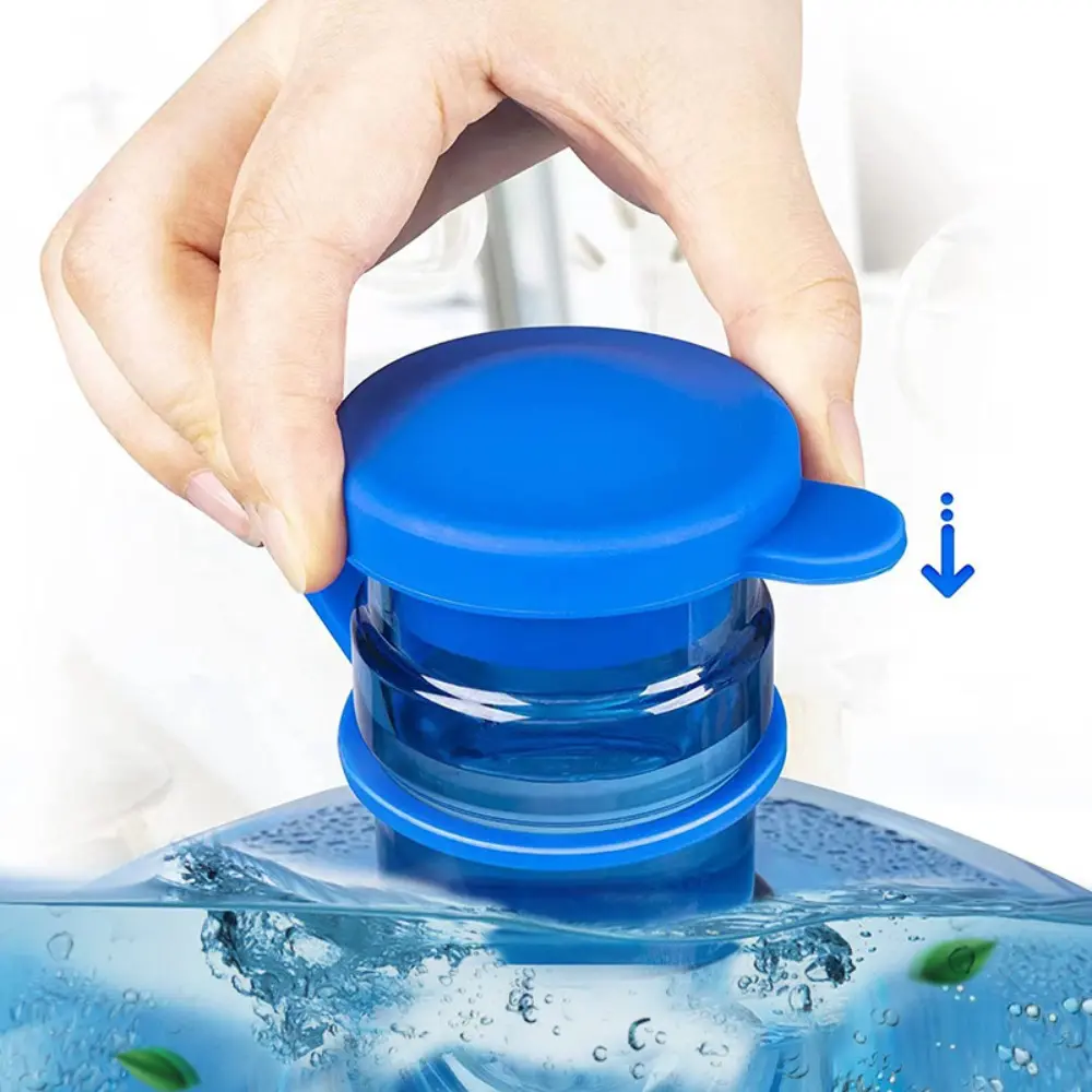 Silicone Water Bottle Cover Non-Spill Water Jugs Cap Durable Bottle Caps with Inner Plug Thick Reusable Drinking Bucket Cover