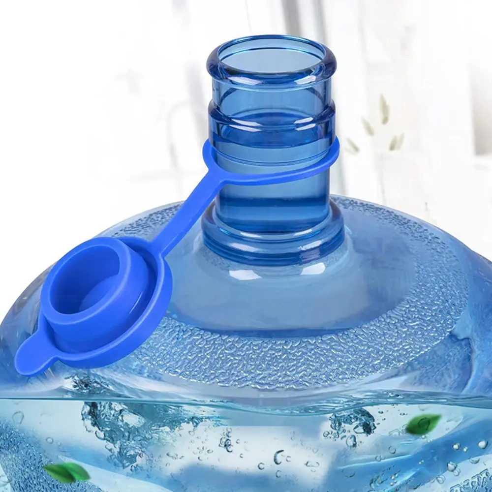 Silicone Water Bottle Cover Non-Spill Water Jugs Cap Durable Bottle Caps with Inner Plug Thick Reusable Drinking Bucket Cover