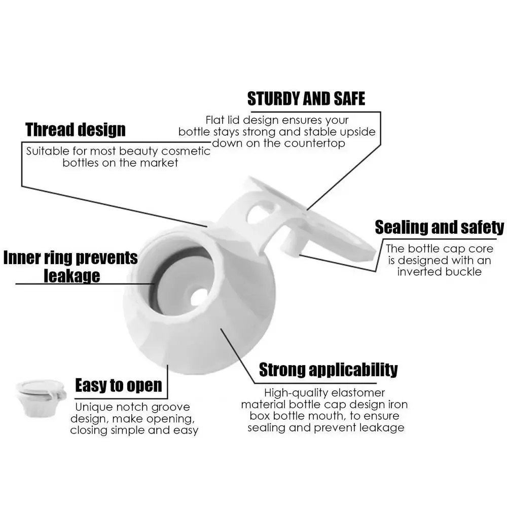 3pcs/6pcs Safe Leakproof Inverted Bottle Cap Replacement Multifunctional Bottle Emptying Caps Kit 3 Sizes Adapters Inverted Caps