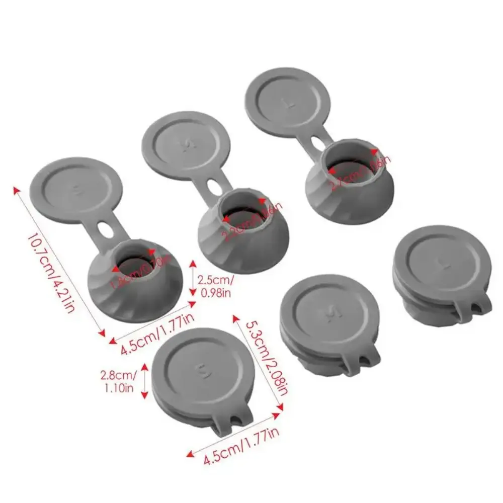 3pcs/6pcs Safe Leakproof Inverted Bottle Cap Replacement Multifunctional Bottle Emptying Caps Kit 3 Sizes Adapters Inverted Caps