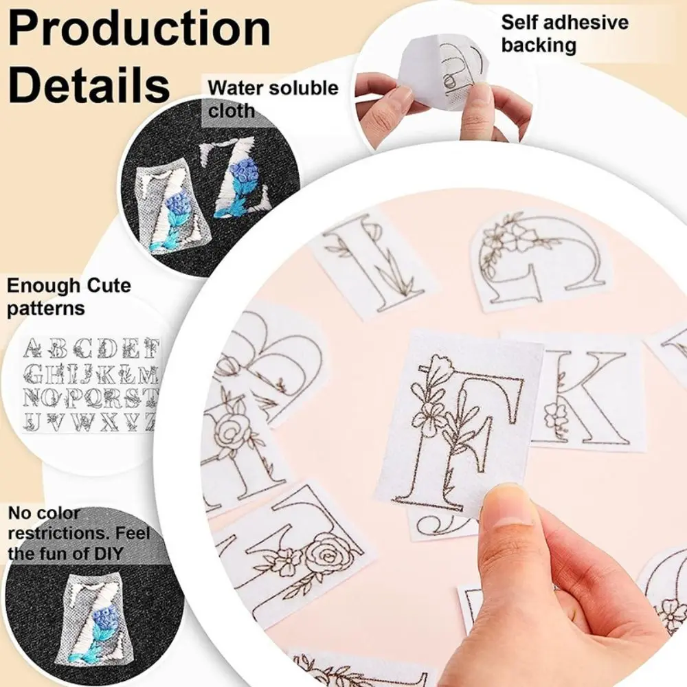 New Hand Sewing Stitching Embroidery Paper Water Soluble Transfer Paper Flowers Pattern Stabilizer Embroidery Crafts Supplies