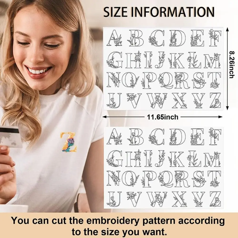 New Hand Sewing Stitching Embroidery Paper Water Soluble Transfer Paper Flowers Pattern Stabilizer Embroidery Crafts Supplies