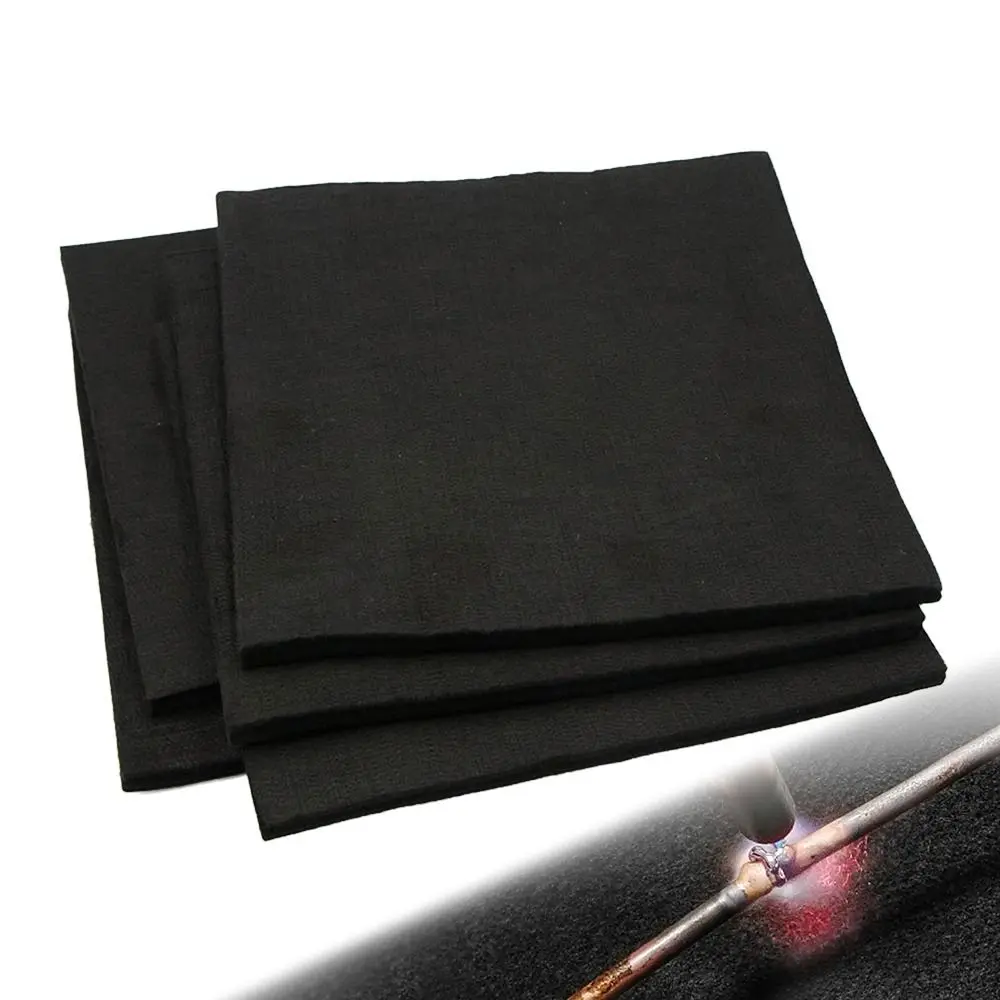 Heat Resistant Welding Blanket Pad Flame Retardant Fabric Black Carbon Felt Material Up To 1800°F Small Soldering Mat Soldering