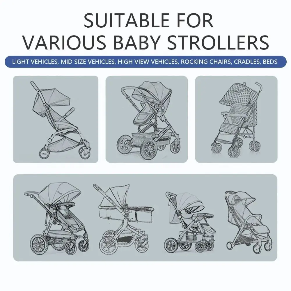 Baby Stroller Mosquito Net Pushchair Cart Insect Shield Net Mesh Safe Infants Protect Mesh Cover Baby Stroller Accessories