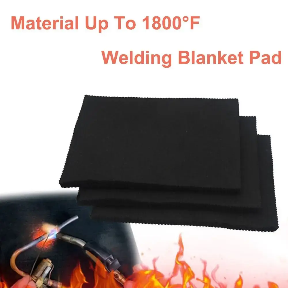 Heat Resistant Welding Blanket Pad Flame Retardant Fabric Black Carbon Felt Material Up To 1800°F Small Soldering Mat Soldering