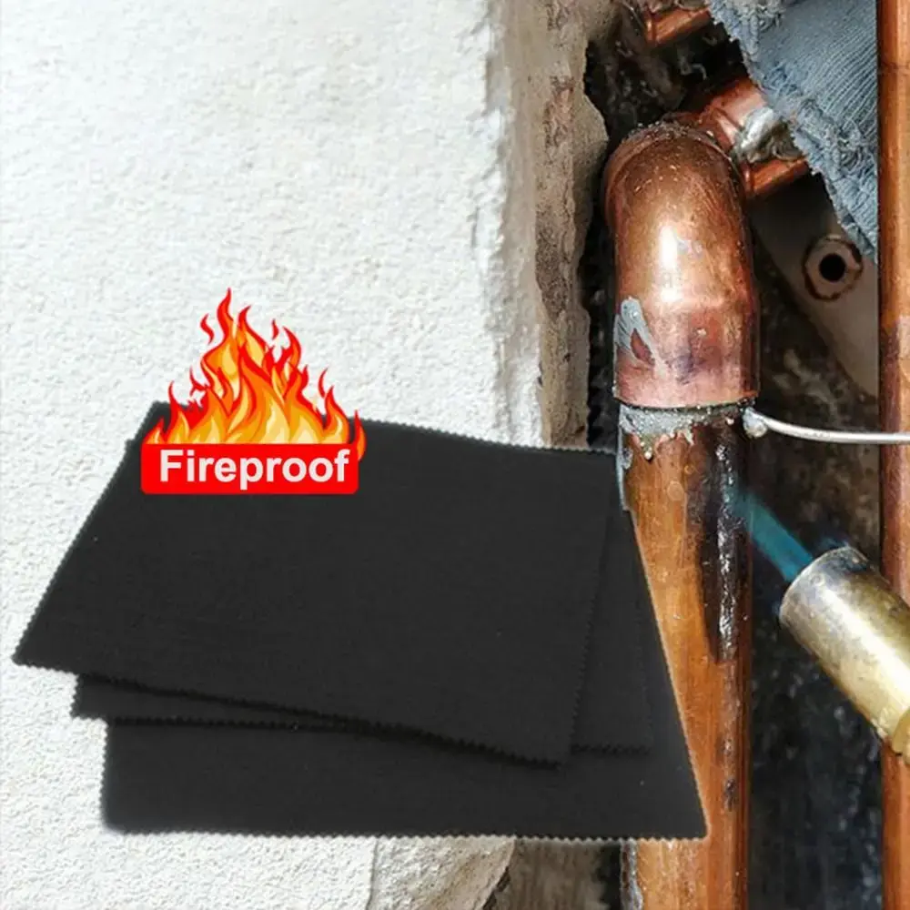 Heat Resistant Welding Blanket Pad Flame Retardant Fabric Black Carbon Felt Material Up To 1800°F Small Soldering Mat Soldering
