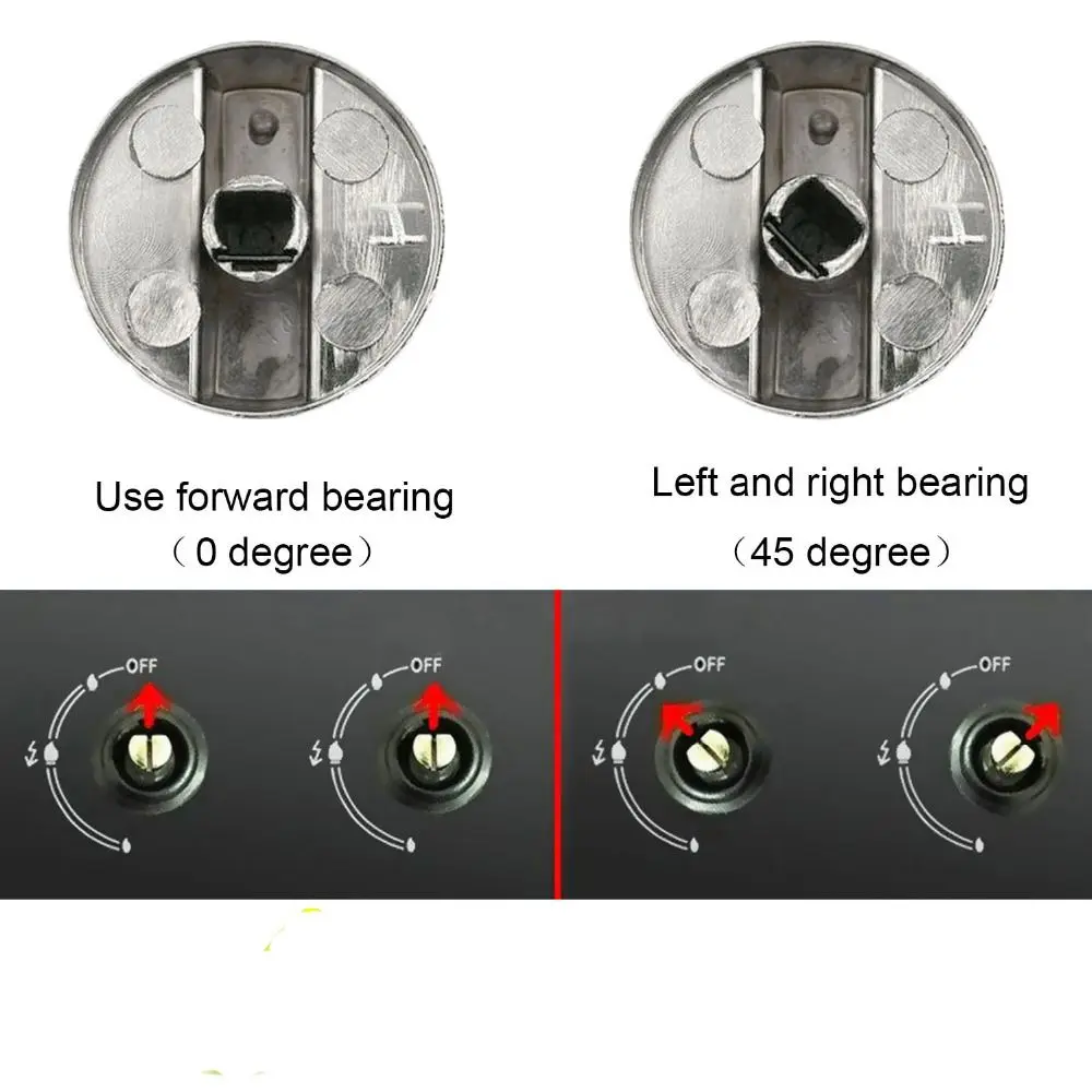 2Pcs Hot Silver Replacement Accessory Gas Stove Kitchen Tool Switch Cooker Control Knobs Metal Rotary
