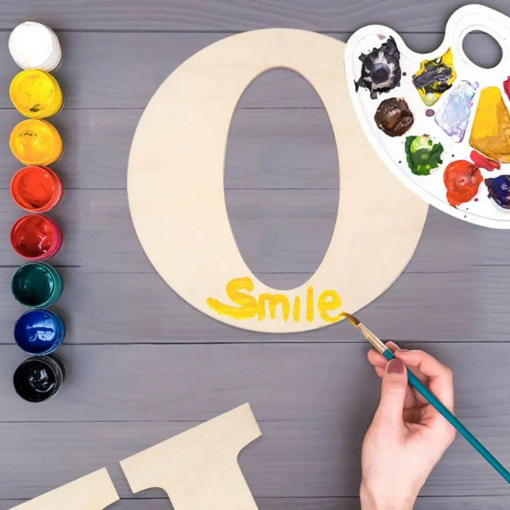 1PC 30CM Wooden Letters Unfinished Alphabet Blank Paintable Semi-finished DIY Wood Craft Wall Door Ornaments Party Supplies