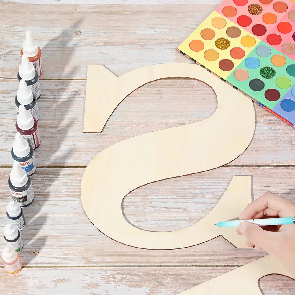 1PC 30CM Wooden Letters Unfinished Alphabet Blank Paintable Semi-finished DIY Wood Craft Wall Door Ornaments Party Supplies