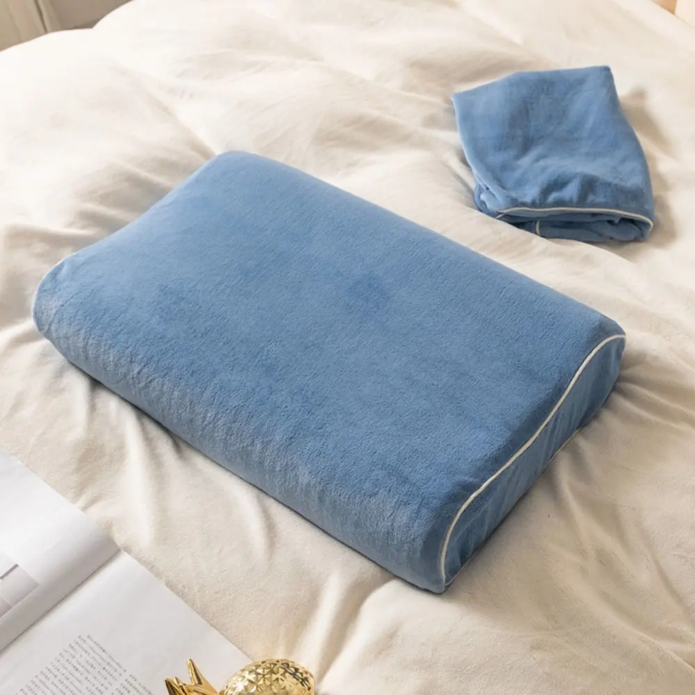 Multicolor Milk Velvet Pillow Case Memory Neck Pillowcase Soft Comfortable Pillow Cover Sleeping Pillowcase Latex Pillow Case