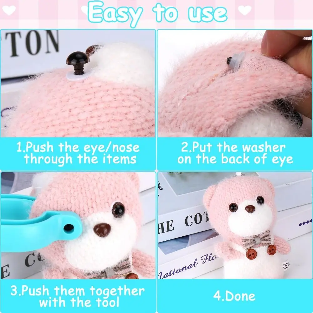 Amigurumi Crochet Safety Eye Tool for Crochet Doll Stuffed Animal Eyes DIY Craft Animal Eyes Making Supplies Tool Crochet Tools