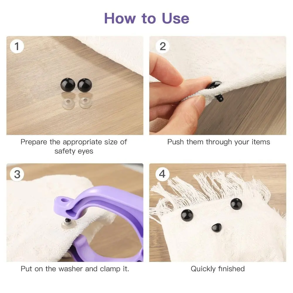 Amigurumi Crochet Safety Eye Tool for Crochet Doll Stuffed Animal Eyes DIY Craft Animal Eyes Making Supplies Tool Crochet Tools