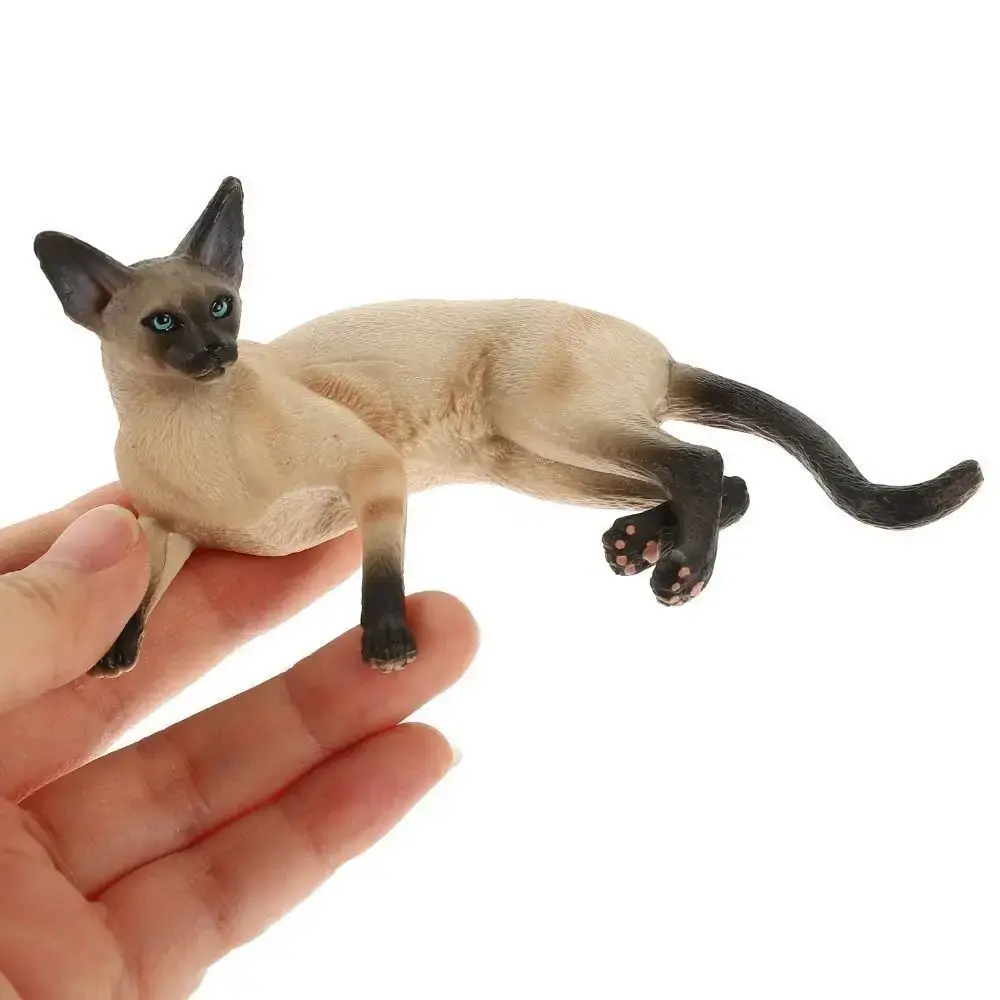 Simulation Cat Model Realistic Pet Figurines Siamese Ragdoll Persian Cat Mini Figures Action Figures Ornament Desktop Decor Toy