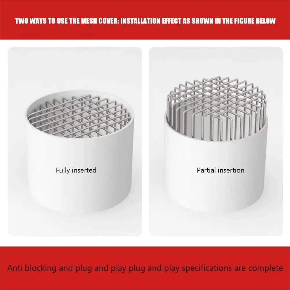 Round Roof Floor Drain Anti-blocking Large Displacement Balcony Drainage Cover Stainless Steel Rooftop Rain Pipe Cap