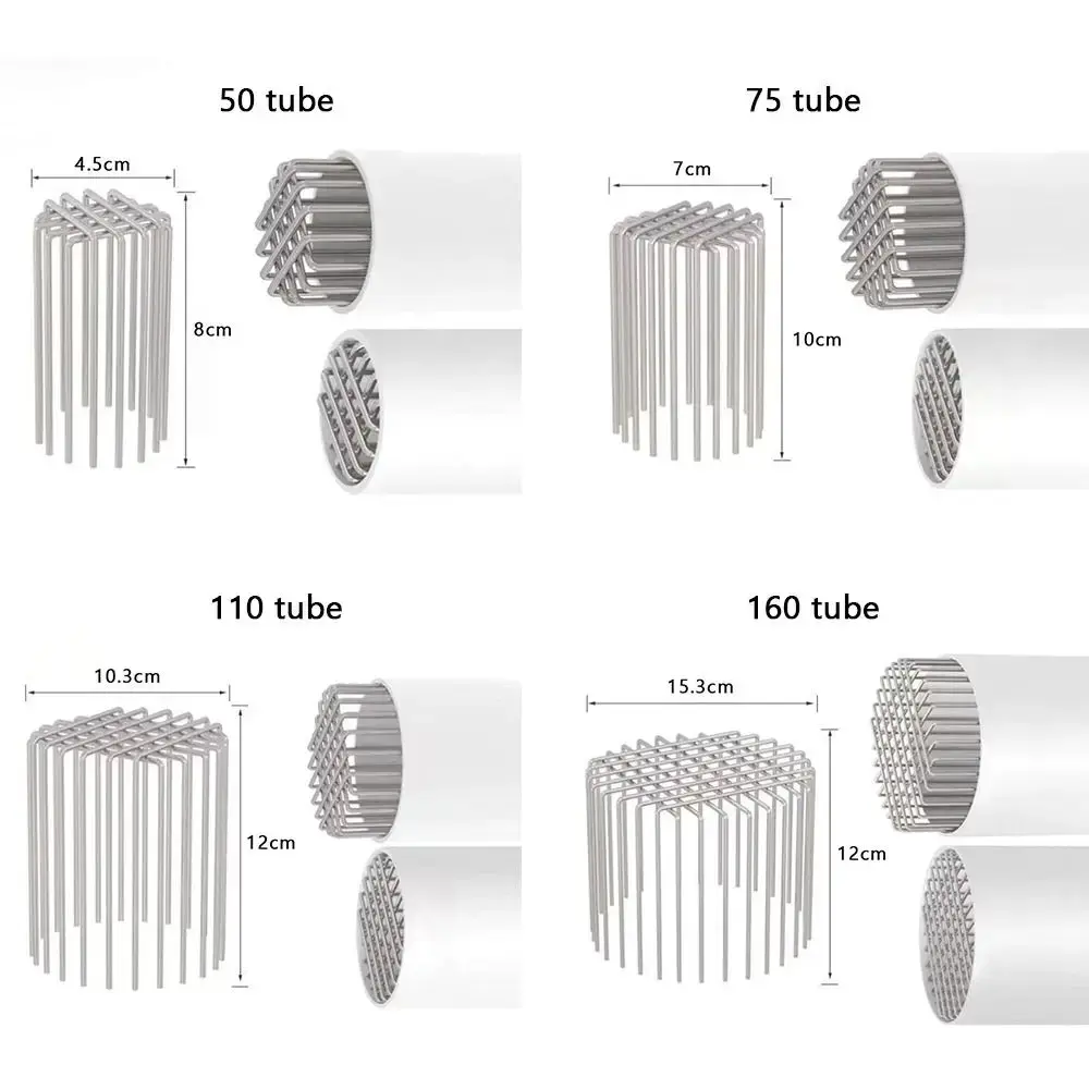 Round Roof Floor Drain Anti-blocking Large Displacement Balcony Drainage Cover Stainless Steel Rooftop Rain Pipe Cap