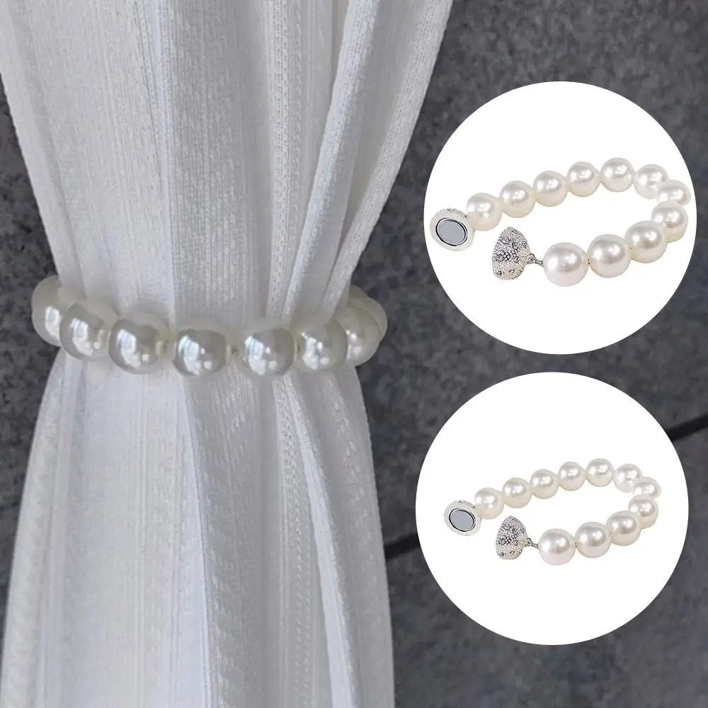 Curtain Clip Magnetic Curtain Tieback DIY Pearl Curtains Tie Backs Simple Fashion Holdback