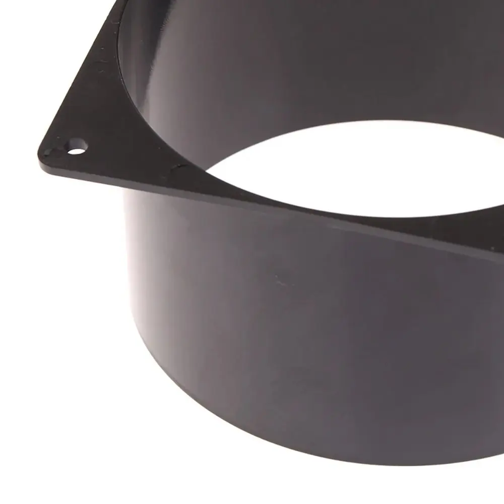 1Pcs 75/100/120/150mm Flange Connector Pipe Fitting Square Bottom Air Inlet And Outlet ABS Black Air Ducting Connection Flange