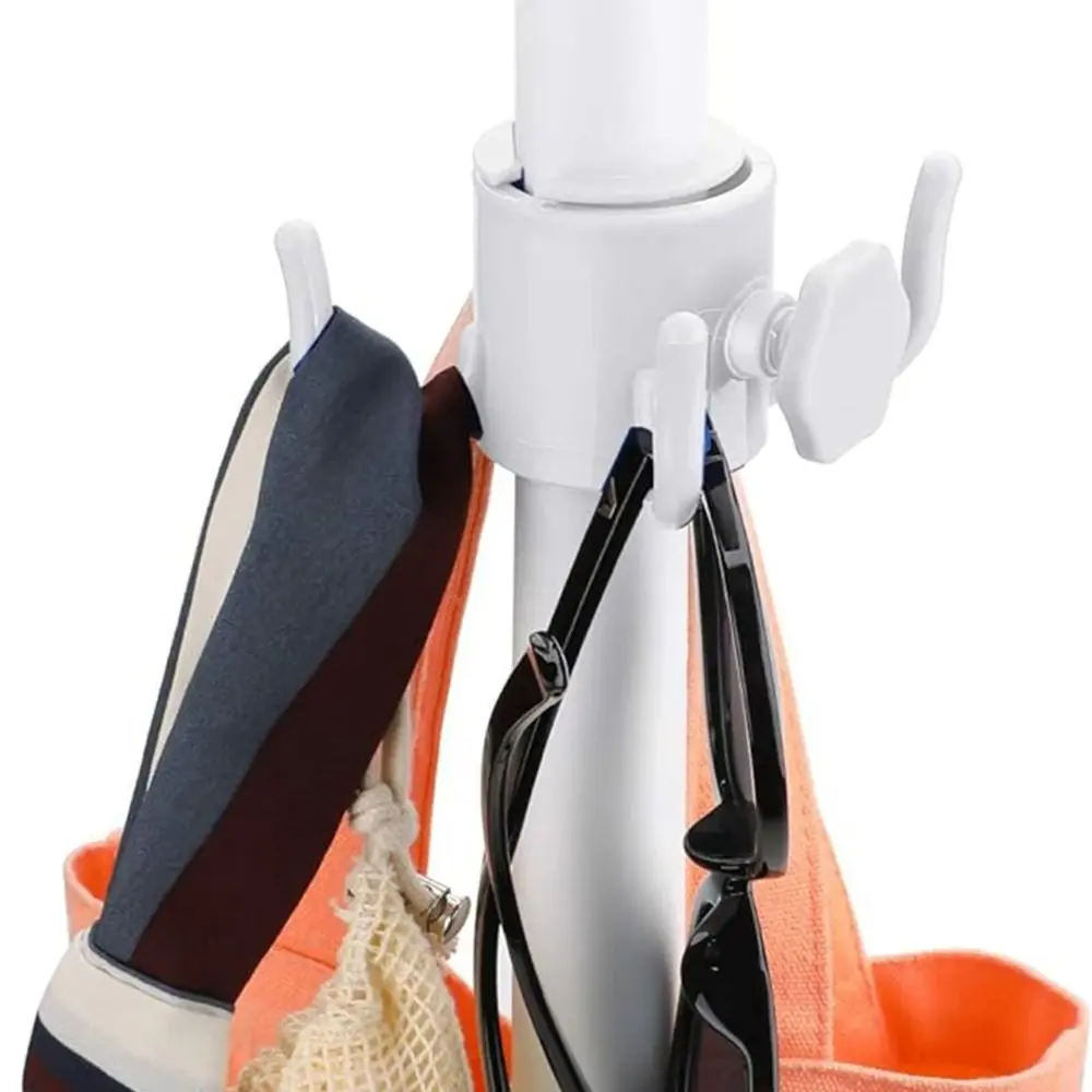 Outdoor Beach Umbrella Hooks Hanger Space-saving Versatile Sun Umbrella Storage Holder Useful Wear-resistant Four-corner Hook